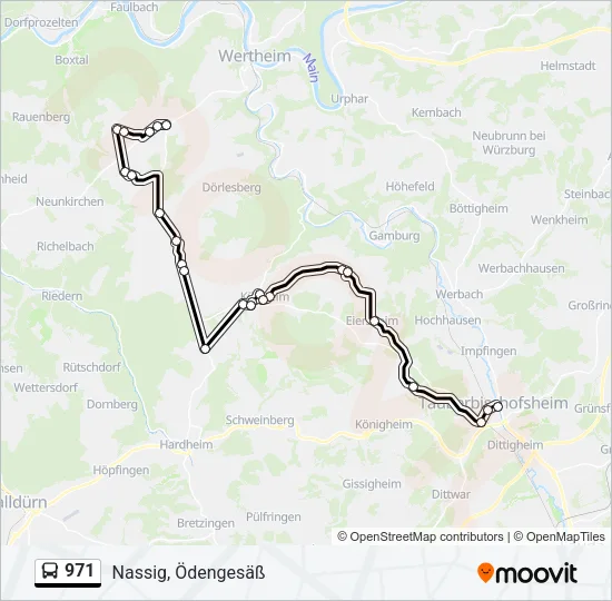 971 Bus Line Map