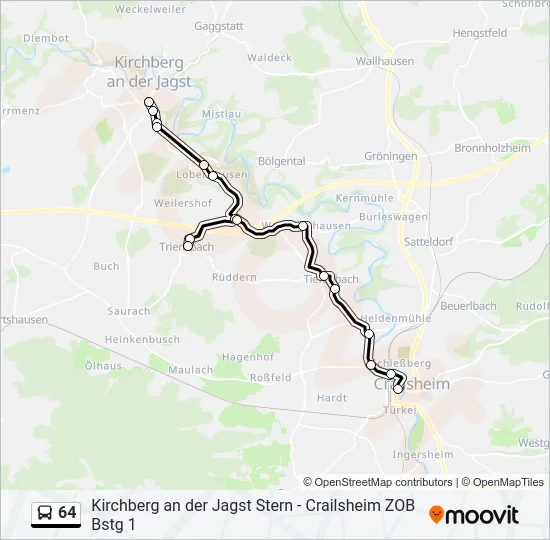 64  Line Map