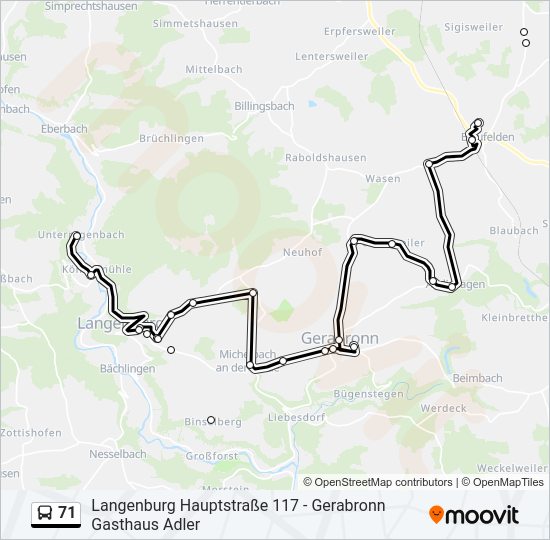  71: карта маршрута