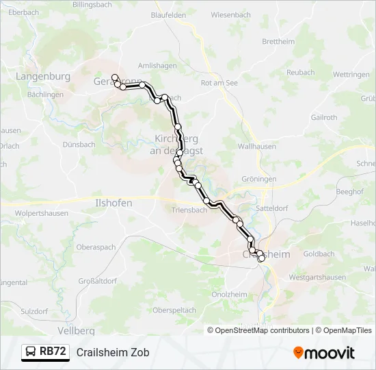 RB72  Line Map