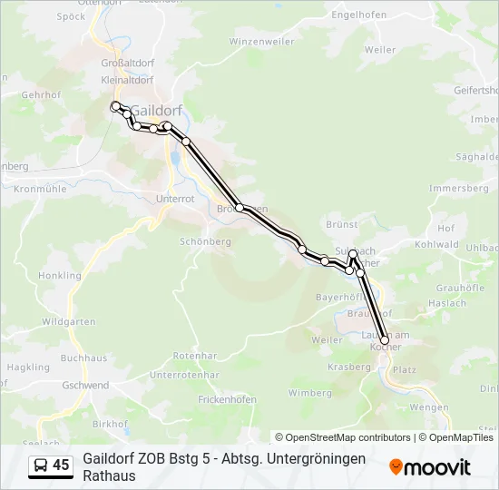 45  Line Map