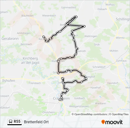 R55  Line Map