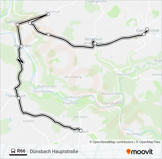 R66  Line Map