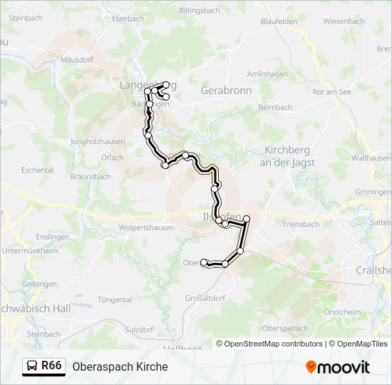  R66: карта маршрута