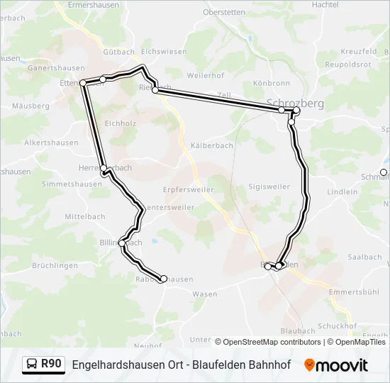 R90  Line Map