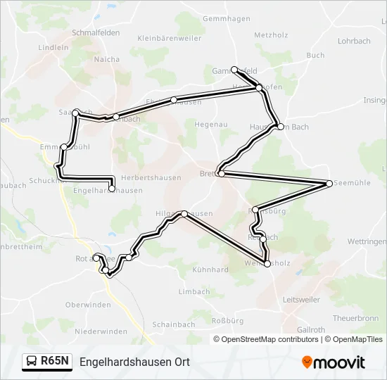 R65N  Line Map