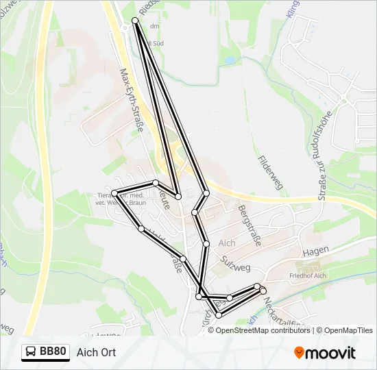BB80 Bus Line Map