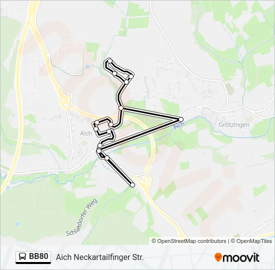 BB80 Bus Line Map
