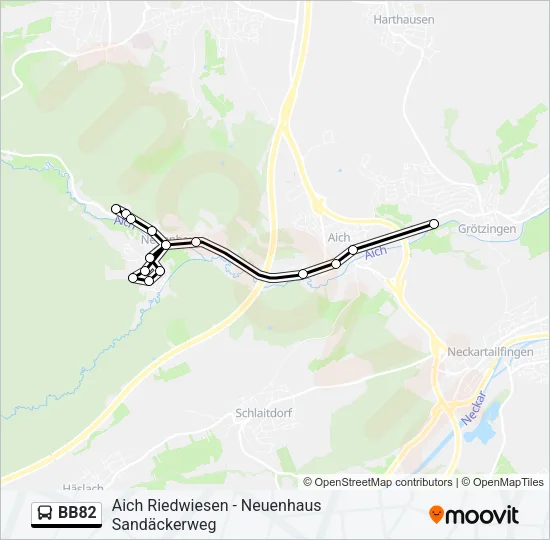 BB82 Bus Line Map