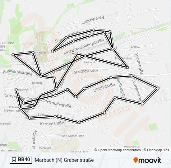 BB40 Bus Line Map