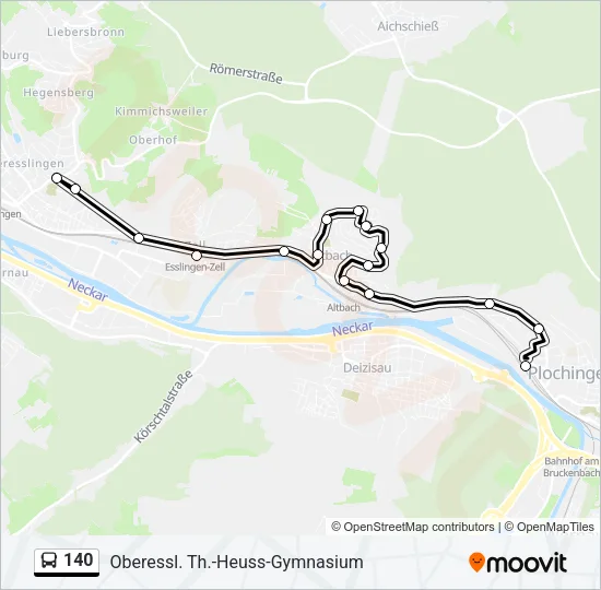 140 Bus Line Map