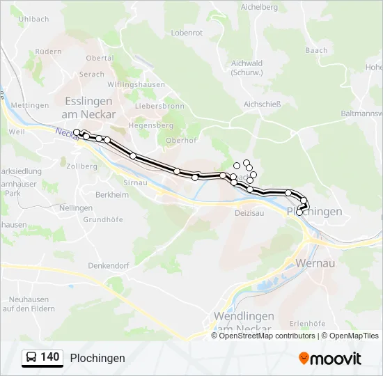 140 Bus Line Map