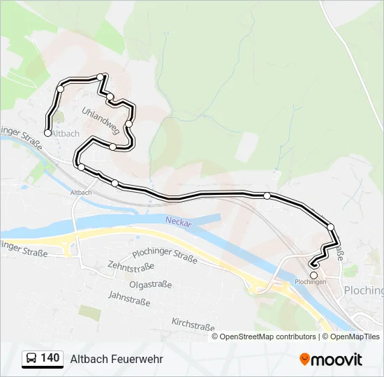 140 Bus Line Map