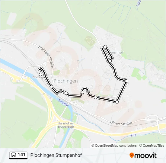 141 Bus Line Map