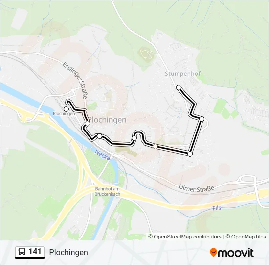 141 Bus Line Map