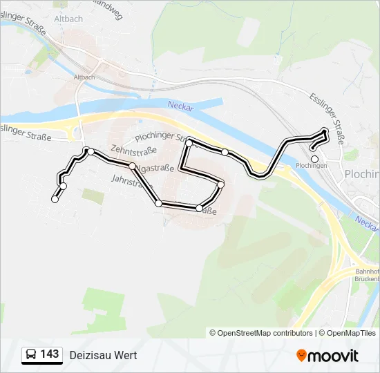 143 Bus Line Map