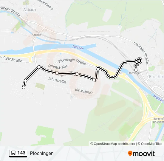 143 Bus Line Map