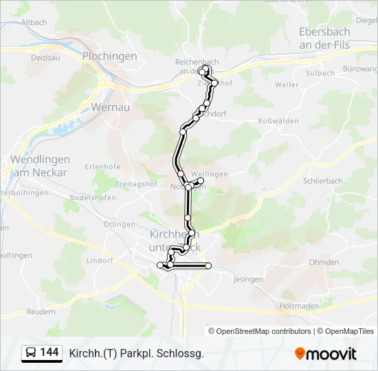 144 Bus Line Map