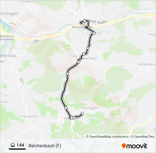 144 Bus Line Map