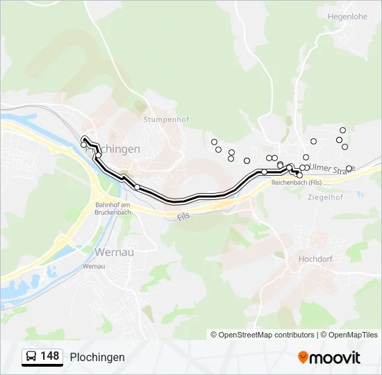 148 Bus Line Map