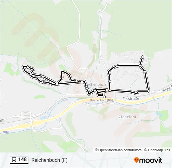 148 Bus Line Map