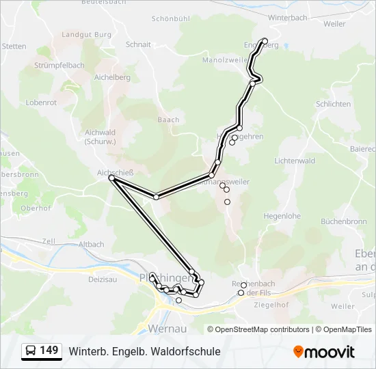 149 Bus Line Map