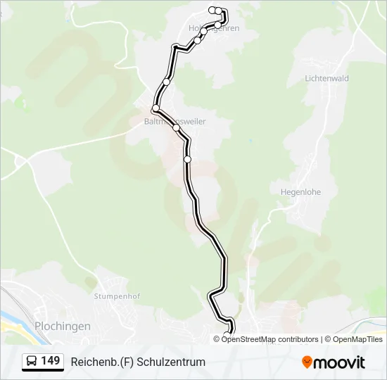149 Bus Line Map