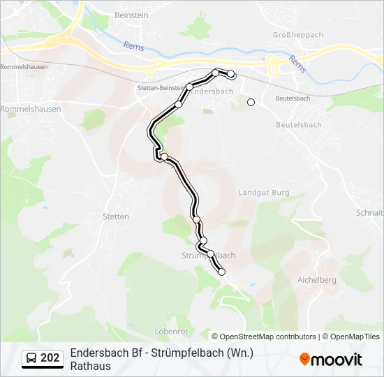 202 Bus Line Map