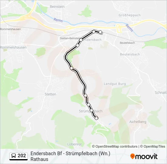 202 Bus Line Map