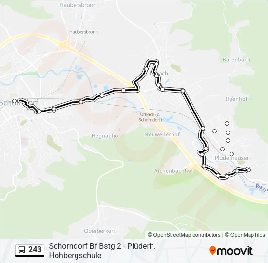 243 Bus Line Map
