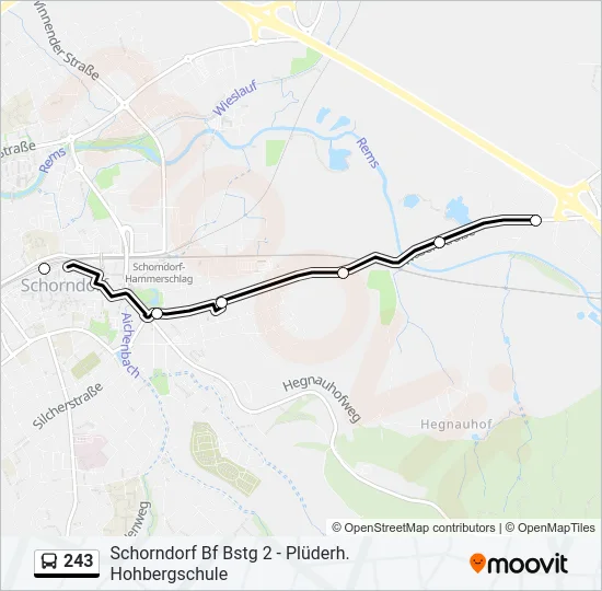 243 Bus Line Map