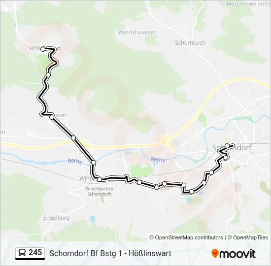 245 Bus Line Map