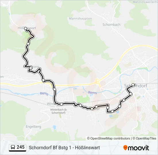 245 Bus Line Map