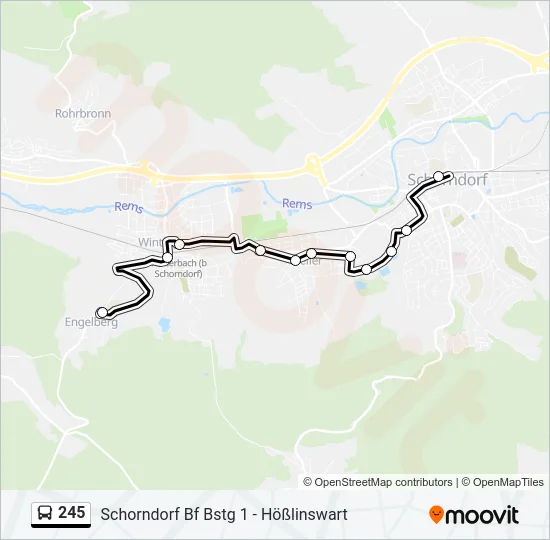 245 Bus Line Map
