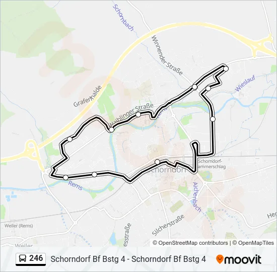 246 Bus Line Map