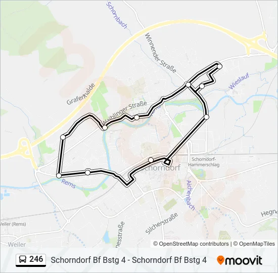 246 Bus Line Map