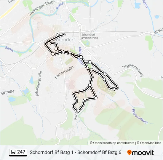 247 Bus Line Map