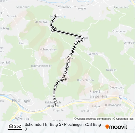 262 Bus Line Map