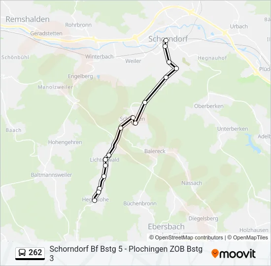 262 Bus Line Map