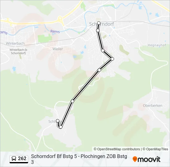 262 Bus Line Map