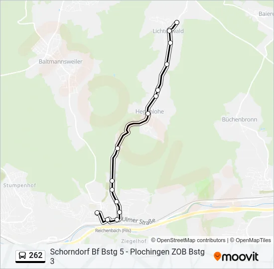 262 Bus Line Map