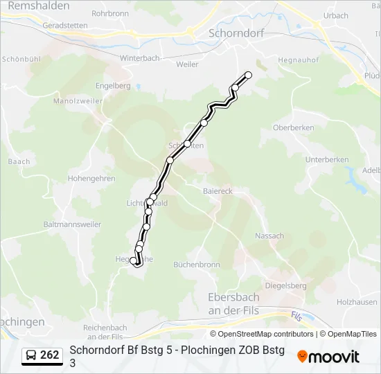 262 Bus Line Map