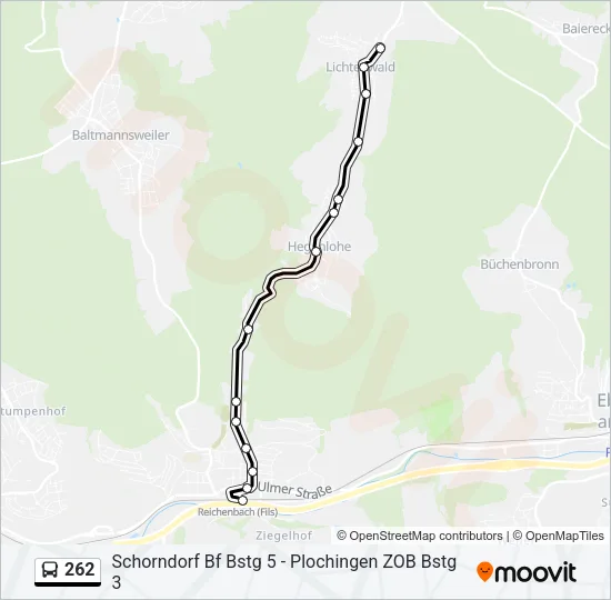 262 Bus Line Map