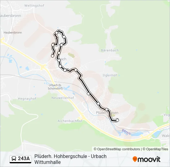 243A Bus Line Map