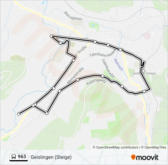 963 Bus Line Map