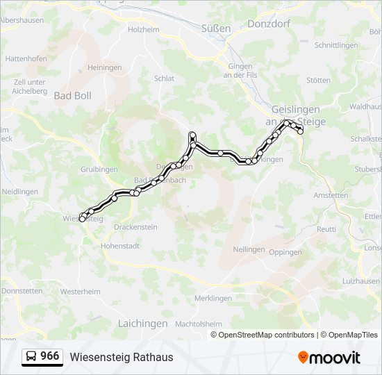 966 Bus Line Map