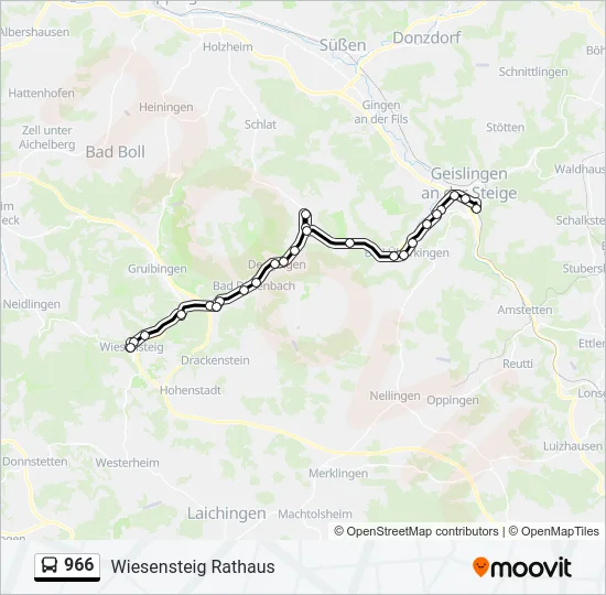 966 Bus Line Map