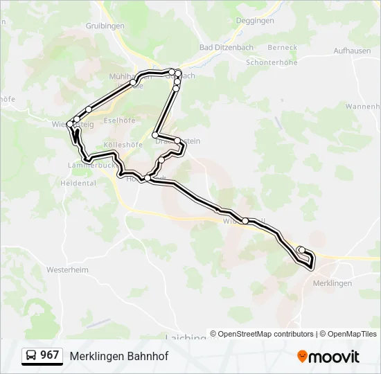 967 Bus Line Map
