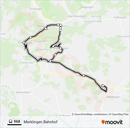 968 Bus Line Map