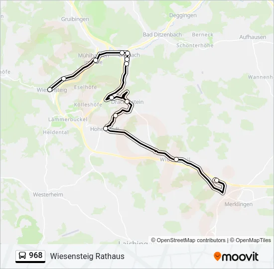 968 Bus Line Map